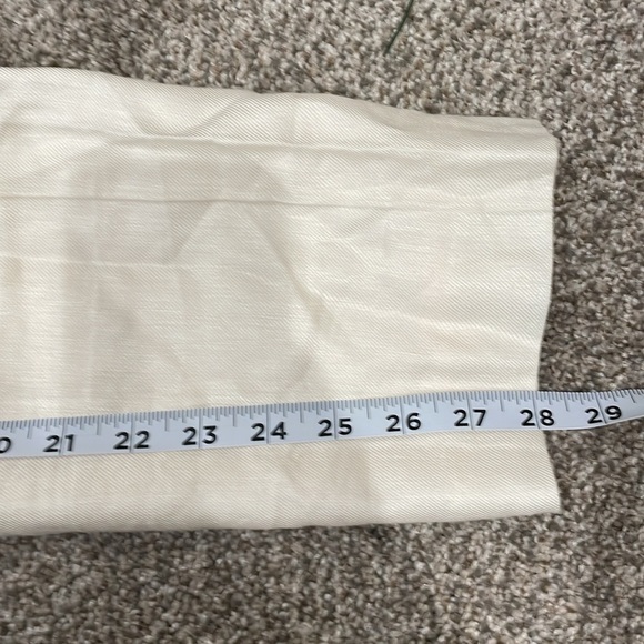NWT Jones New York Womens White Linen Blend Straight Leg Pants Size 2 Petite - Picture 9 of 10